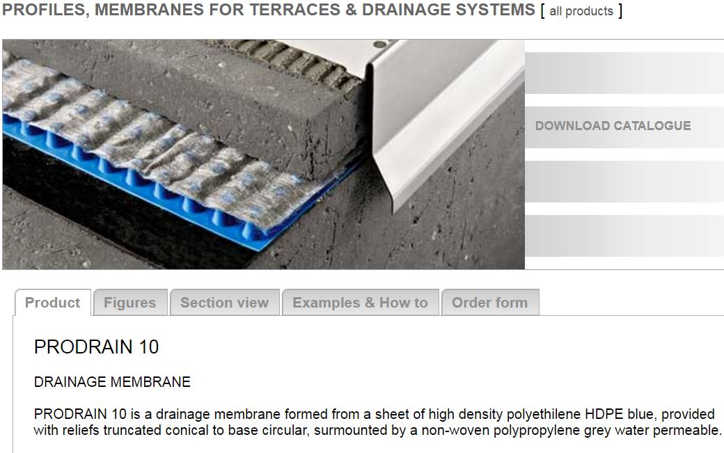  PRODRAIN membrane (drainage membrane)